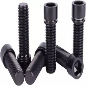 UHDFBDHF 6Pcs 티타늄 M8 x 25mm Ti 볼트 자전거 스템용 와셔 포함