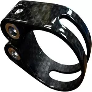 풀 카본 파이버 Ti 티타늄 볼트 자전거 안장 지지대 클램프 칼라 BMX 경량 12g 31.8mm/34.9mm (31.8mm)