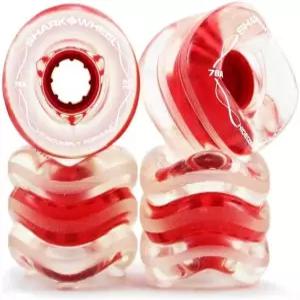 샤크 휠 60mm 78a 스케이트보드 레드 허브로 클리어 - 시그니처 팀 라이더 시리즈 숨기기