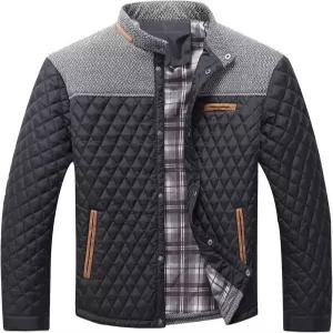 하이페스트핏 남성 다이아몬드 퀼팅 퍼퍼 다운 재킷 경량 비즈니스 캐주얼 버튼 셔츠