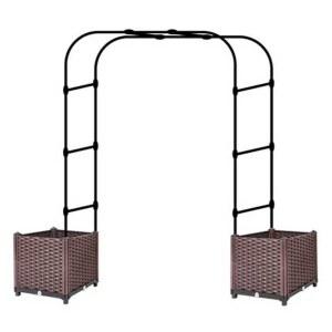 화분 일체형 철제 거치대 아치형 등반 포도나무 브래킷 우산 도구 클립 장미지지대 녹색