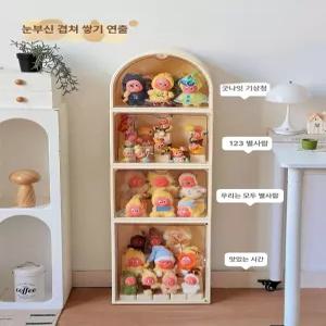 디스플레이 인형 장식장 진열장 선반 쇼케이스 크림화이트