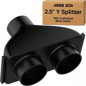 Jmoe USA 2.5인치 상점 Vac Y 커넥터 스플리터 개별 블래스트 게이트 포함 먼지 수집 호스 리지드 장인