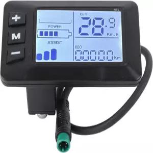 5핀 커넥터가 있는 전기 자전거 LCD 디스플레이 패널 및 스쿠터용 스쿠터 속도계