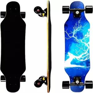 미니 크루저 롱보드 31인치 소형 와이드 휠 스케이트보드 초보자용 안정적이고 제어하기 쉬운 공원 및 거리