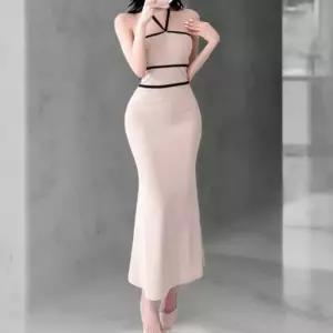 [다잇템]여성 롱 인어공주 모임룩 홀터네크 드레스 (35409275)