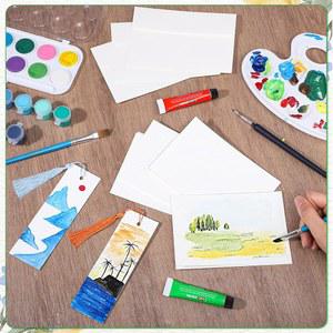 수채화 북마크 결혼식 봉투가 접이식 프로텍터가 40개 생일 카드 200개 부활절 제작 태슬과 명절 있는 키트 PVC 인사말