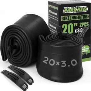 슈레이더 밸브가 장착된 PAKCHEF 20x3 자전거 튜브 - 전기 산악 주행을 위한 헤비 듀티 부틸 고무 내부