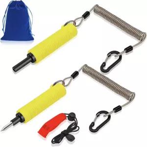 접이식 안전 코일 랜야드가 있는 얼음 낚시 추천 스케이트 및 낚시를 위한 스파이크 장비 액세서리 위