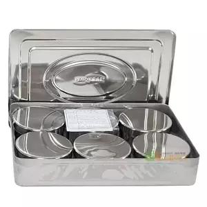 원형보존식용기 사각6P(270x180x50/신형) WL-2936 위생용기 업소 급식소