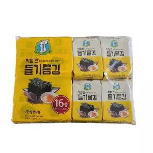 [하프클럽/베스트쇼핑]지도표 성경김 직접 짠 들기름 식탁김 16봉 4g (16봉 x 8개) 128봉, 한박스