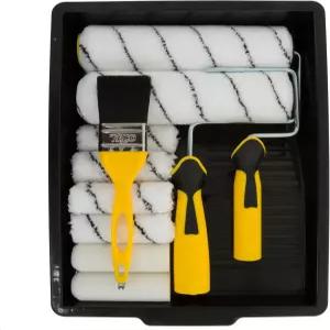 CORAL 이지 코터 장식 페인트 롤러 트레이 및 프레임 세트 12피스 팩 브러시 10501