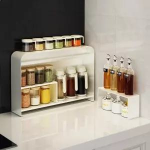 그릇 트레이 양념 슬라이딩 수납장 얇은 홈카페