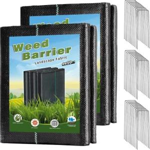100피트 정원 잡초 차단 조경용 패브릭 헤비 듀티 프리미엄 정원용 커버 제어 매트(정원 농업용 30개의