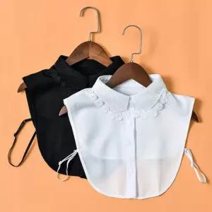 자수 플라워 레이어드 차이나 넥카라 페이크 이너 셔츠넥 케이프 포인트 TQZ6+3ZVj