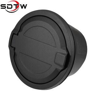 SDTW 연료 필러 도어 잠금 가스 탱크 캡 커버 지프 랭글러 2018- JL 무제한 가스 탱크 캡 알루미늄 연료 도어 커버