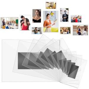 크로블리스풀 10개 아크릴 자기 홀더 냉장고용 5x7 투명 사진 4x6 액자 3x4.5 자석 3.5x5 인치 디스플레이 대형