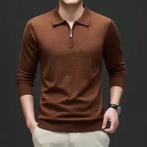 남성니트 가을 니트 울포함 카라넥 집업넥 스웨터 풀오버 심쿵해외구매