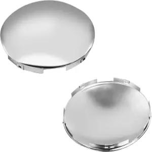 세미 트럭 허브 캡 커버 2개 울퉁불퉁한 노치 5개 7/16인치 립 및 사전 설치 클립 앞바퀴 트레일러용 돔 탑