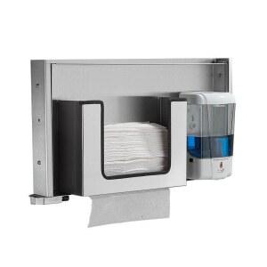 매립 핸드타올 디스펜서 대형 사각 휴지통 스텐 호텔 비누 박스 브러 D31X 홀더