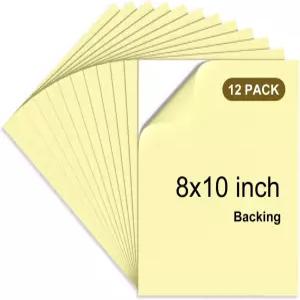 모지소니릭 업그레이드(12팩) 무산 셀프 스틱 마운팅 보드 8 X 10인치 크로스 스티치 사진 프레임 백킹