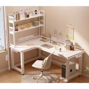 코너책상 ㄱ자 컴퓨터 ㄱ자책상 테이블 공간분리 철제 직각 기억자책상 코너 기역자