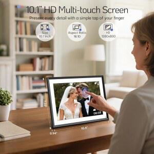 NEXFOTO 10 WIFI 64GB 터치스크린 디지털 액자 전자 사진 프레 1인치 HD
