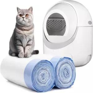 40 카운트 초대형 고양이 쓰레기통 라이너 지아소 셀프 청소 쓰레기통용 쓰레기 봉투