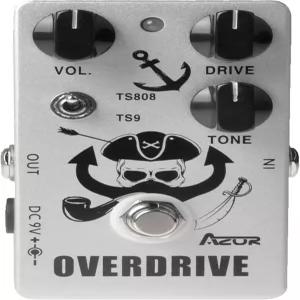 AZOR 오버드라이브 기타 페달 빈티지 효과 TS808 또는 TS9 스위치 올메탈 트루 바이패스 기능 포함