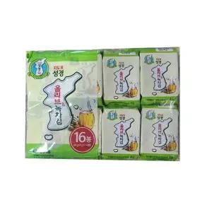 [보리보리/베스트쇼핑]지도표 성경김 올리브 녹차 식탁김 4g 16봉, 2개