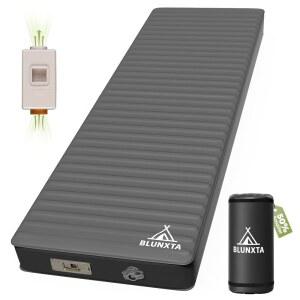 전기 펌프가 장착된 9.5 여행용 팽창 셀프 캠핑 자동차 공기 자동 블룬스타 그레이 패드 단열 초두꺼운 간편한 4인치 매트리스 폼 메모리 수면 R값