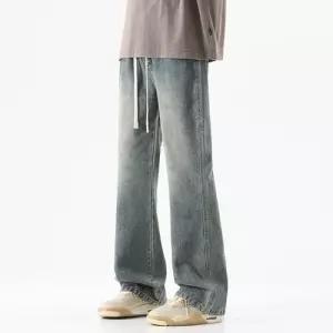 호크아이 남사친 청 데님팬츠 미국 청바지 부츠컷 나염 데일리룩 스타일 바이브패션스트링 황토 배기팬츠