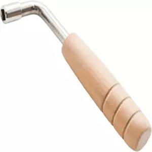 우이투아트 L자형 디자인 하프 튜너 오토하프 튜닝 렌치 음악 액세서리 나무 손잡이 5x5mm