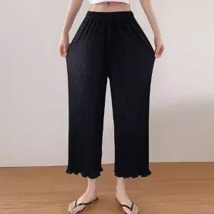 제니유 여름 편한 고무줄 플리츠 주름 밴딩 와이드 조거 팬츠