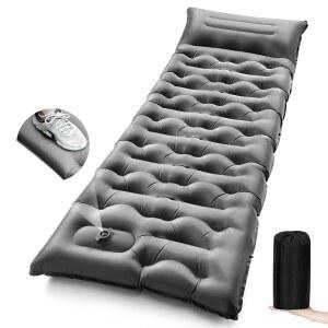 LLUAII 캠핑 수면 그린을 패드 백패킹 발 베개와 셀프 매트 펌프가 내장된 두께의 초경량 5.9인치 텐트 인플레이팅