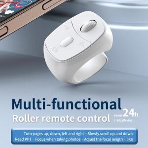 카메라 무선 리모컨 셔터자동 페이지 터너 휴대폰 핑거 링 블루투스 호환 원격 제어 셀카 비디오 컨트롤러