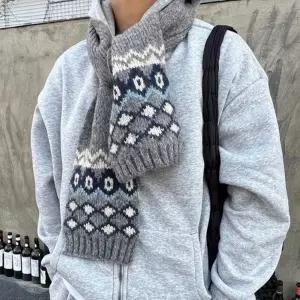 남자 울 목도리 겨울 노르딕 크리스마스 머플러