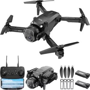 성인 초보자를 위한 카메라가 장착된 LAWFIG 드론 FPV 접이식 RC 쿼드콥터 장난감 헬리콥터 1080P HD