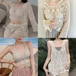 크로셰 모음전 여성데일리 반바지 시스루 여성캐주얼 수영복 스웨터 니트