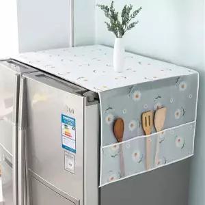 킨테순 냉장고 세탁기 방진 커버 주방용품 정리 포켓이 있는 건조기 상단