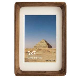 매트 수직 또는 수평 사진 5x7 액자 테이블 천연 영감 월넛 디스플레이가 4x6 상판 목재