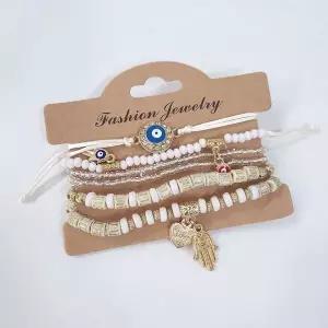 보헤미안 눈동자 팔찌 6종 세트 여름 악세서리 히피 빈티지 바다