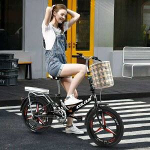 바구니 초경량 미니벨로 TOPONE 바이크 16인치 클래식 단일 산책 통근 자전거 레트로