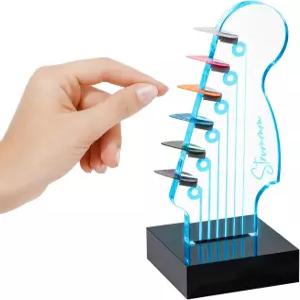 라이트 업 기타 픽 홀더 ？ 7가지 색상 변경 LED 수납 디스플레이 및 야간 조명 USB 전원 노벨리티 룸 데코