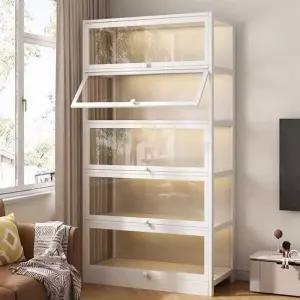 아크릴 피규어 장식장 LED 조명 케이스 투명 벽걸이 진열장