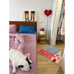 인테리어 러그 오렌지 거실 하우스 현관 발매트 침실 카펫 미니 귀여운