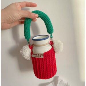 텀블러가방뜨기 코바늘 뜨개 손뜨개 핸드메이드 DIY 텀블러뜨개 텀블러
