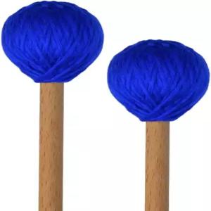 율유 미디엄 하드 원사 헤드 키보드 마림바 망치 메이플 손잡이 포함 파란색 2팩 (파란색)