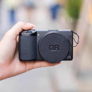 카메라용 렌즈 캡 분실방지끈리코 GR II 카메라용 수제 천연 가죽 렌즈 캡 보호 커버