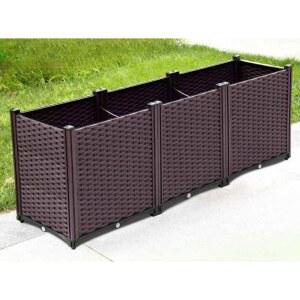 플라스틱베란다텃밭 상추 마당 2단 두꺼운 재배박스 인테리어 화분